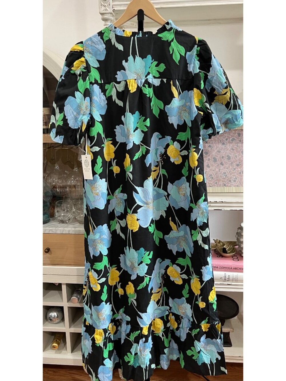BNWT Tuckernuck Hyacinth House Floral Mimi MIDI Dress Size XL Puff Sleeve - Picture 5 of 5